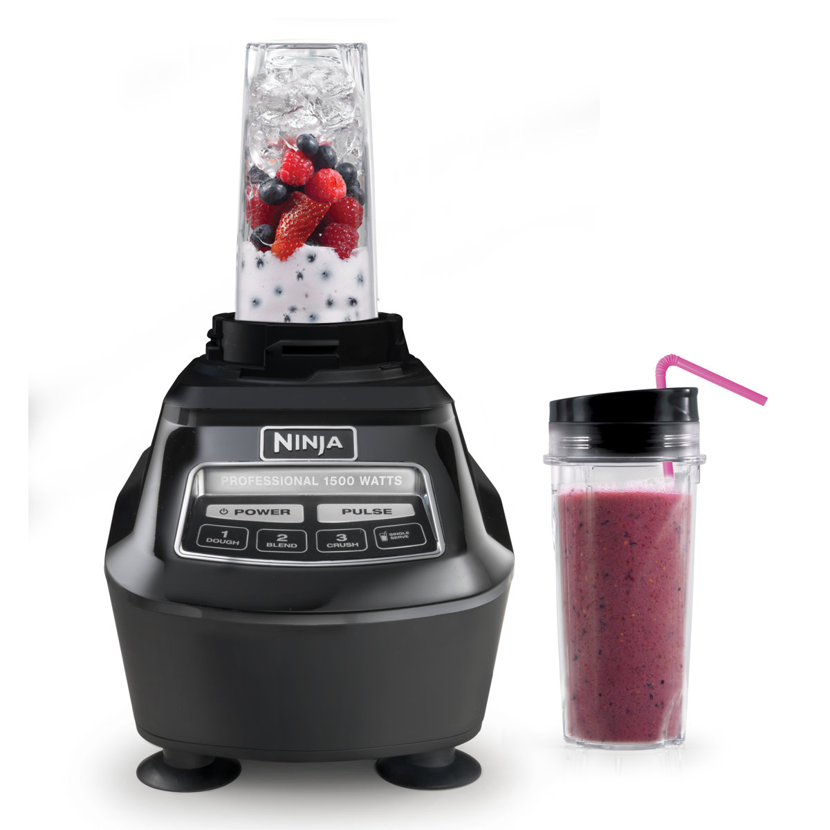 Ninja® Blender and Mega Kitchen System® with 4 Functions, 72 oz. Pitcher, 64 oz. Bowl, and (2) 24 oz. To-Go Cups